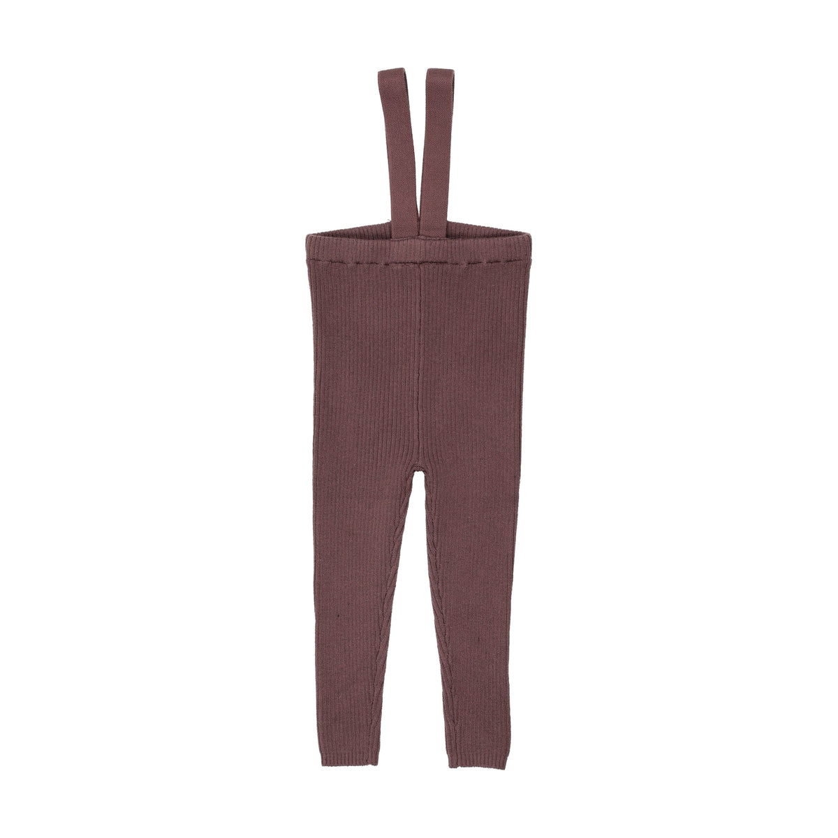 Knit Suspender Leggings- Vintage Purple