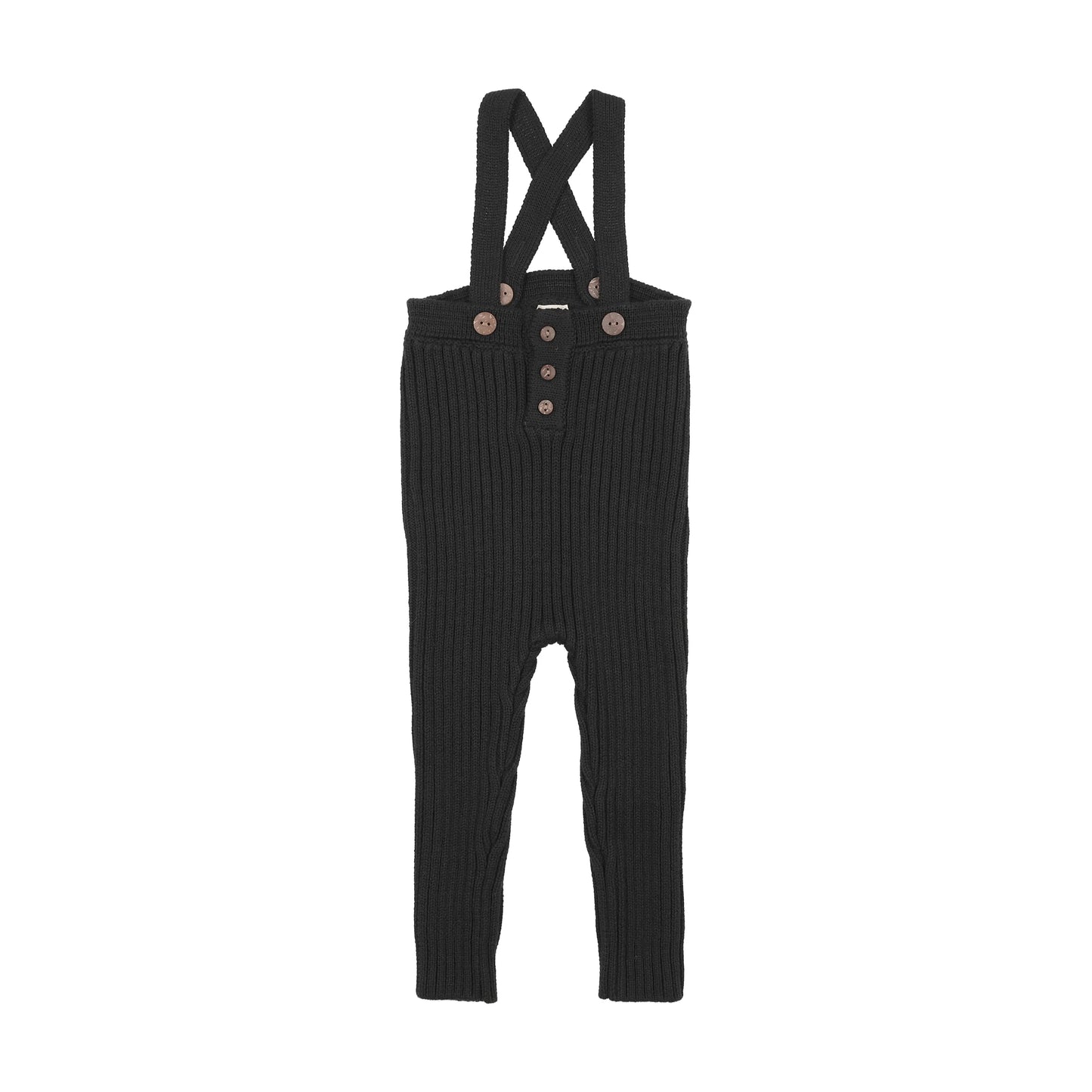 Toddler Rib Knit Overall- Black