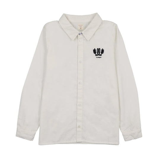 Boys Logo Shirt- Winter White