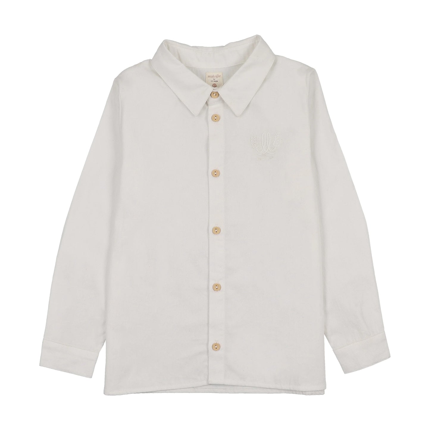 Boys Logo Shirt- Cream
