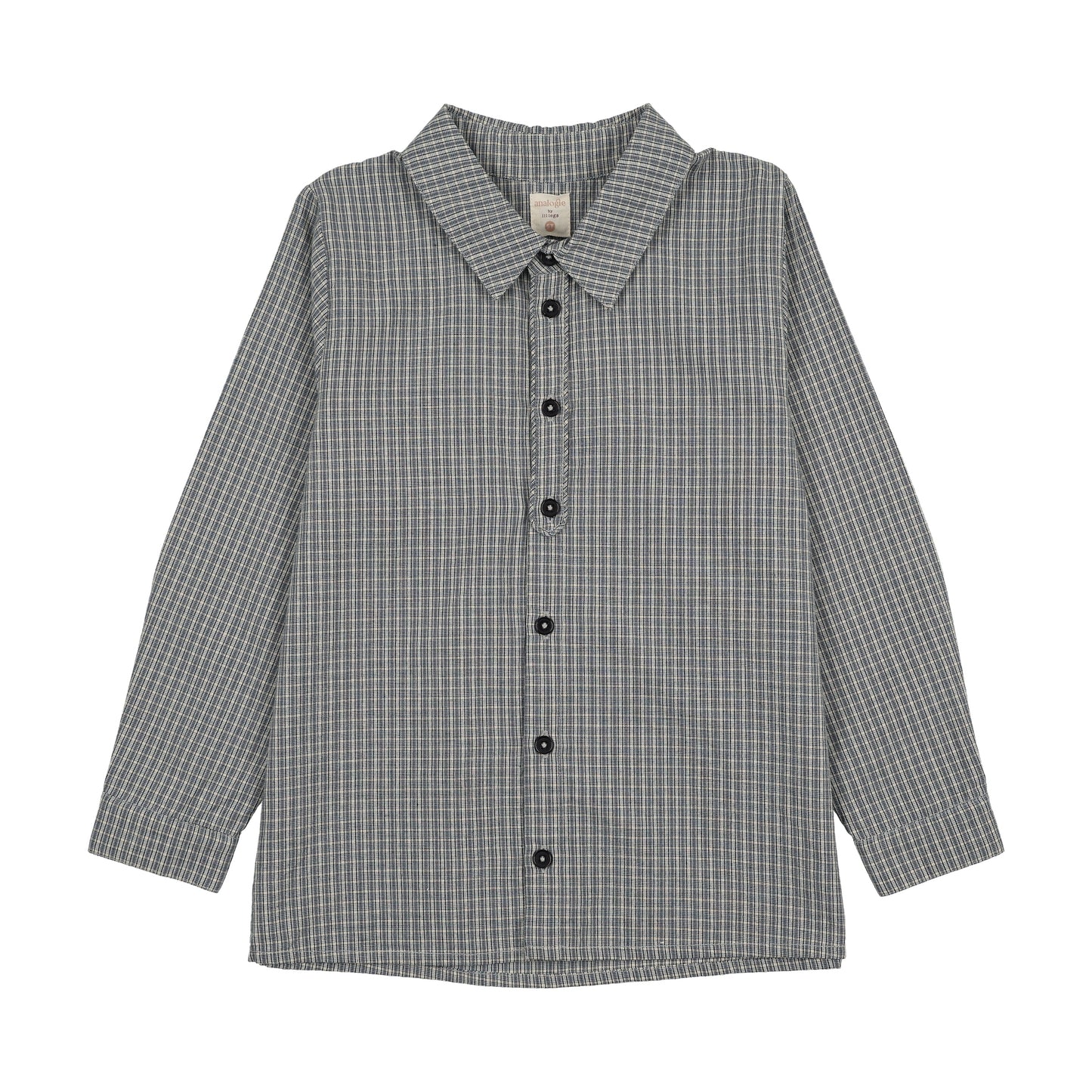 Plaid Edition Boys Shirt- Dried Blue