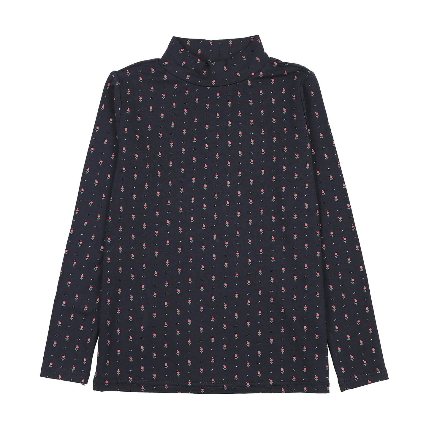 Sweet Campaign Printed Mockneck- Navy Print