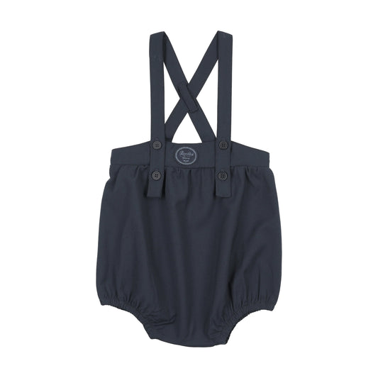 Plaid Edition Boys Romper- Navy
