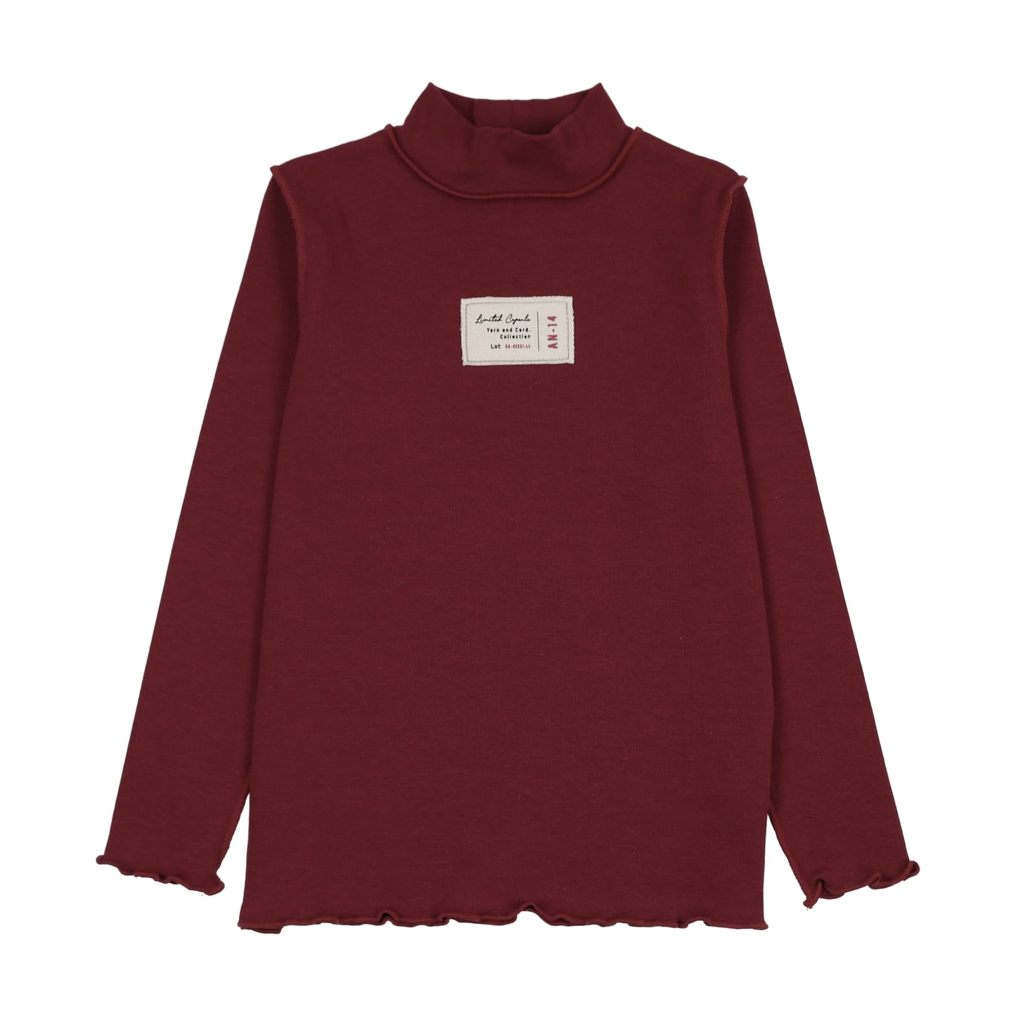 Limited Capsule Mock Neck Top- Deep Red