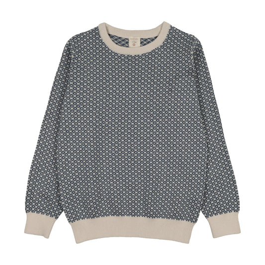 Heirloom Knits Boys Crew Neck- Dried Blue