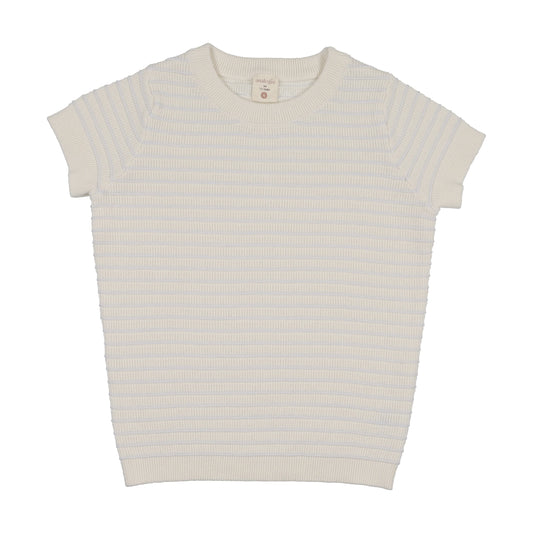 Textured Stripe Knit Crewneck
