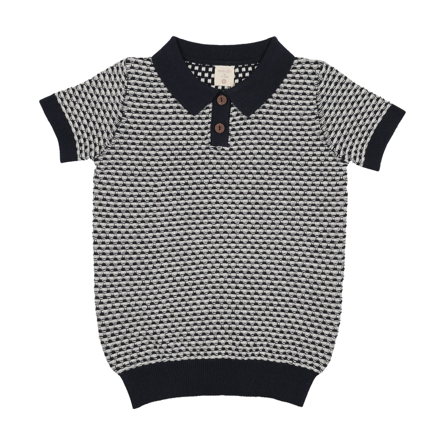 Multi Knit Polo- Navy