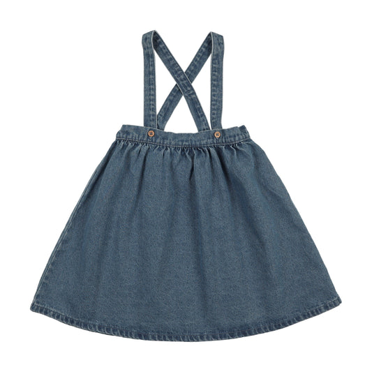 Mid Blue Wash Denim Suspender Jumper