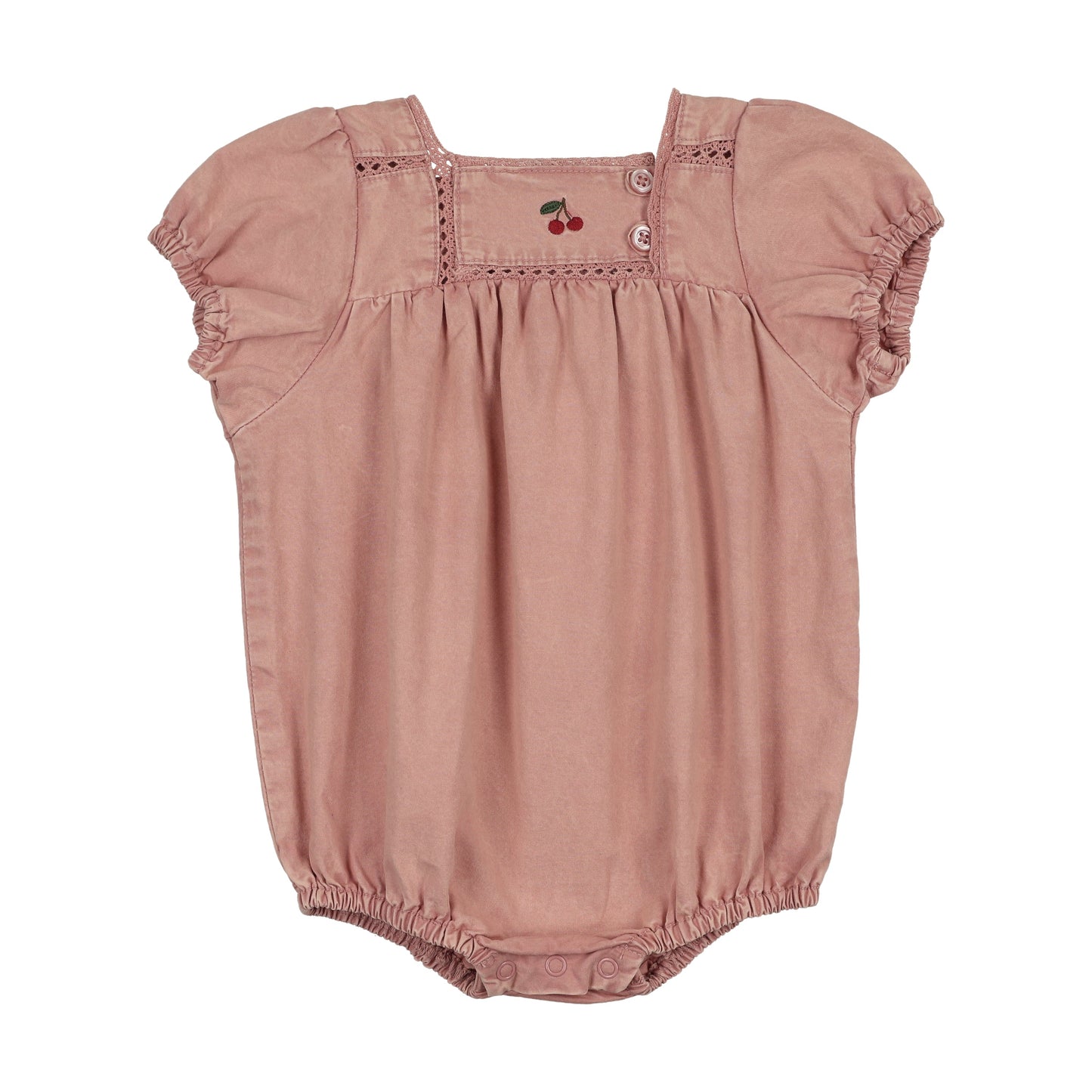 Denim Capsule Girls Romper- Pink Wash