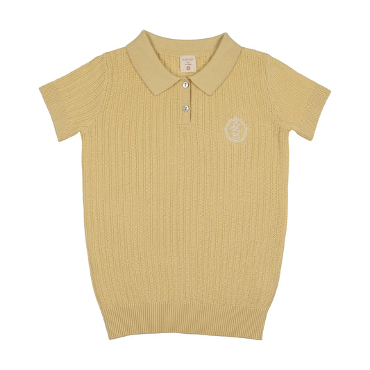 Knit Polo- Yellow