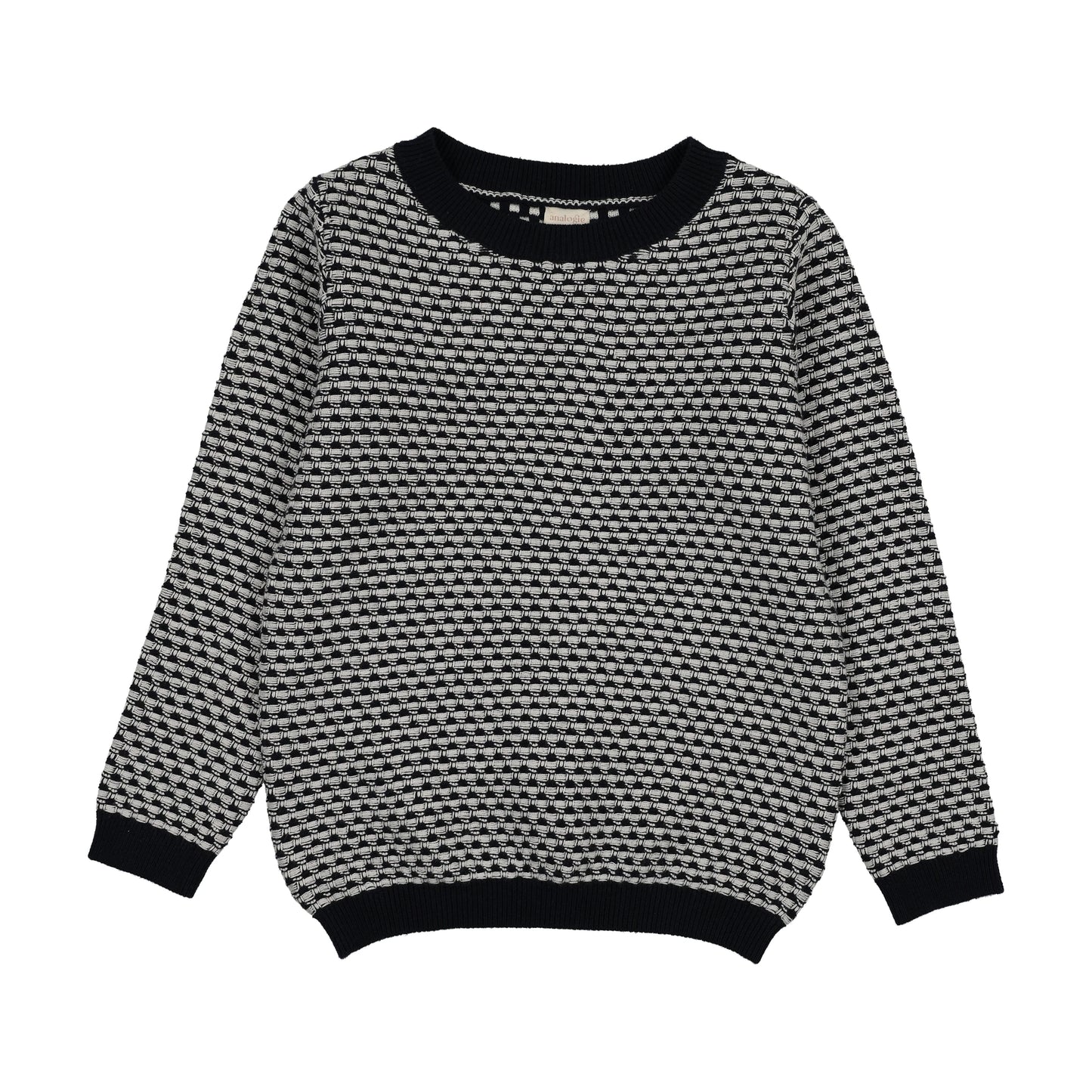 Long Sleeve Crewneck Sweater- Navy