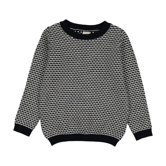 Long Sleeve Crewneck Sweater- Navy