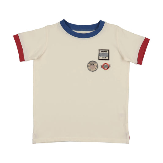Patch Applique Tee- Cream