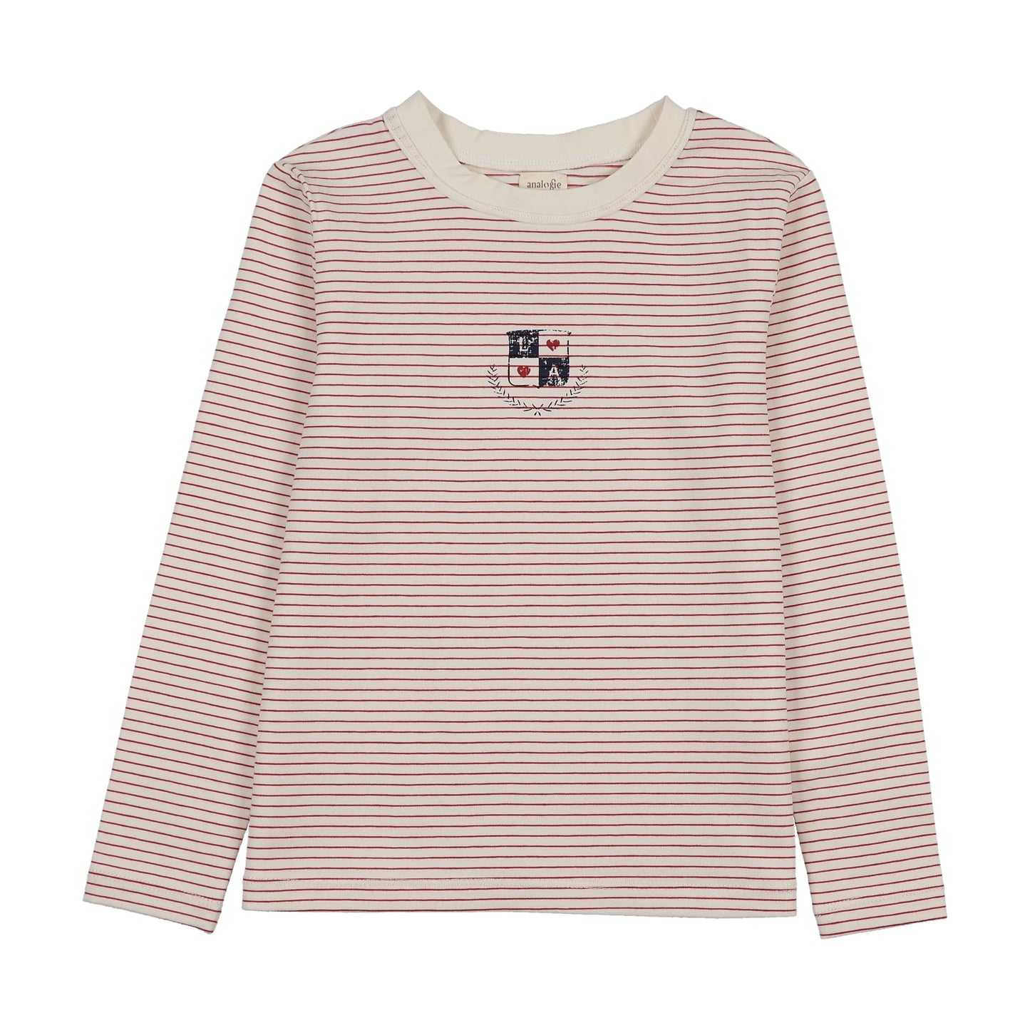 Denim City Girls Long Sleeve Tee- Red Stripe