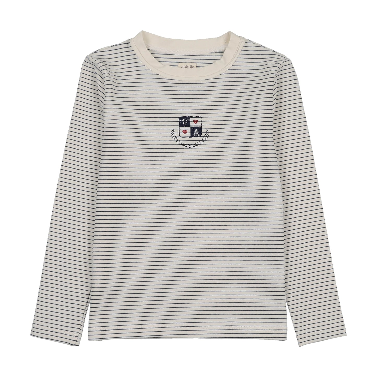 Denim City Girls Long Sleeve Tee- Blue Stripe