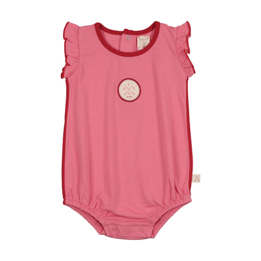 Boating Crew Girls Romper- Fresh Pink