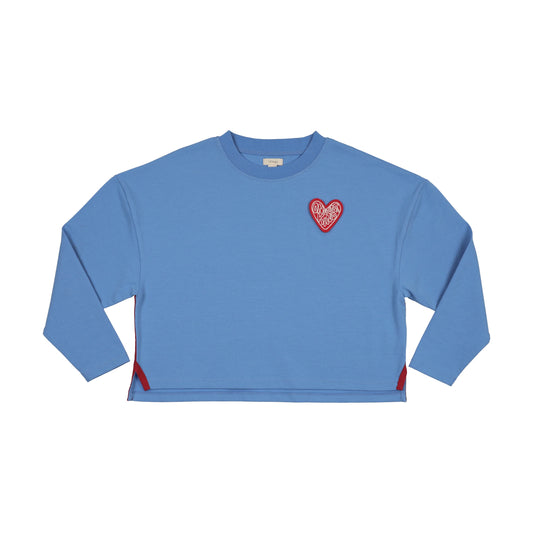 Cropped Tee- Fresh Blue