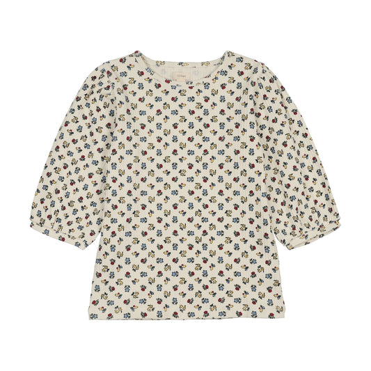 Puff Sleeve 3/4 Tee- Primary Floral