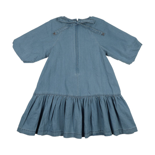 Denim Capsule 3/4 Sleeve Dress - Blue Tencel