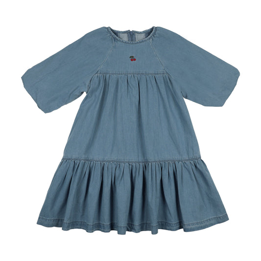 Denim Capsule 3/4 Sleeve Dress - Blue Tencel