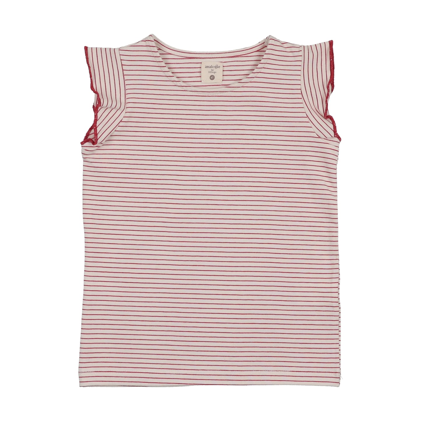 Denim City Flutter Tank- Red Stripe