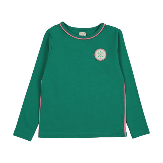 Boating Crew Long Sleeve Tee- Electric Green