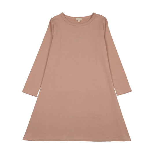 Crest Night Gown- Pink