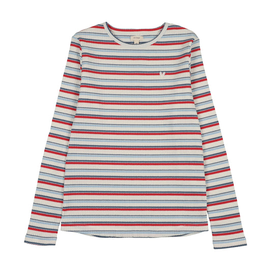 Basic Stripe Tee - Blue/Red