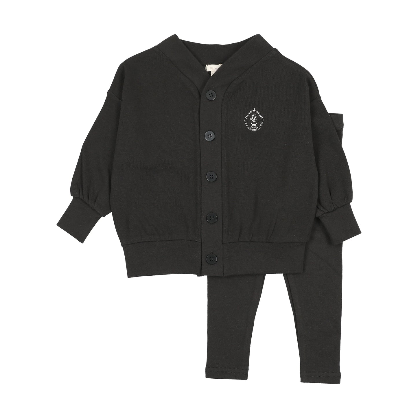 Boys Shabbos Lounge Set- Black