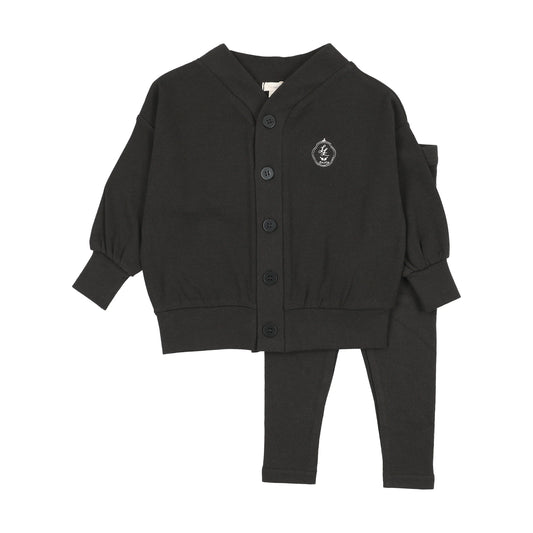 Boys Shabbos Lounge Set- Black