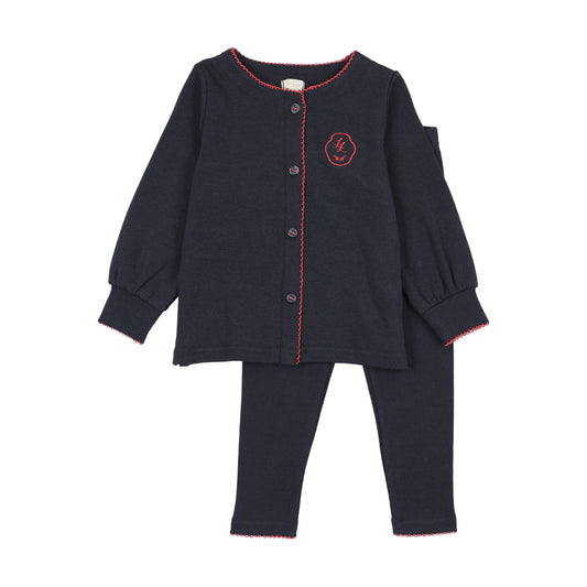 Girls Shabbos Lounge Set- Navy