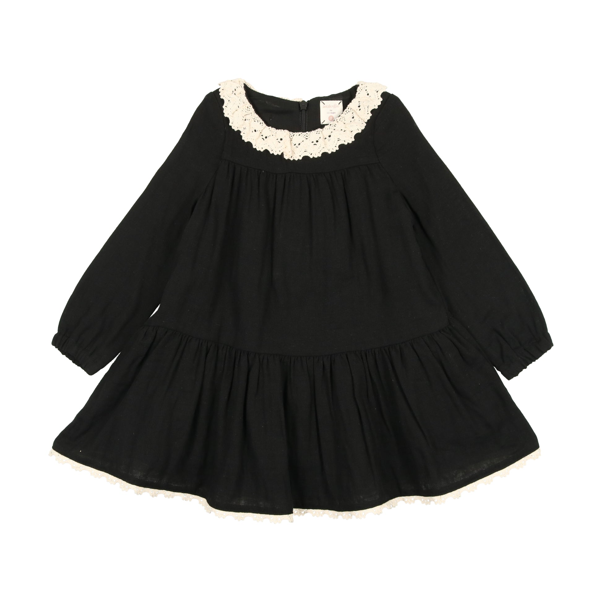 ANALOGIE Black Collar Dress – bubblegumkids