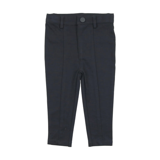 Husky Knit Pants with Seam- Navy