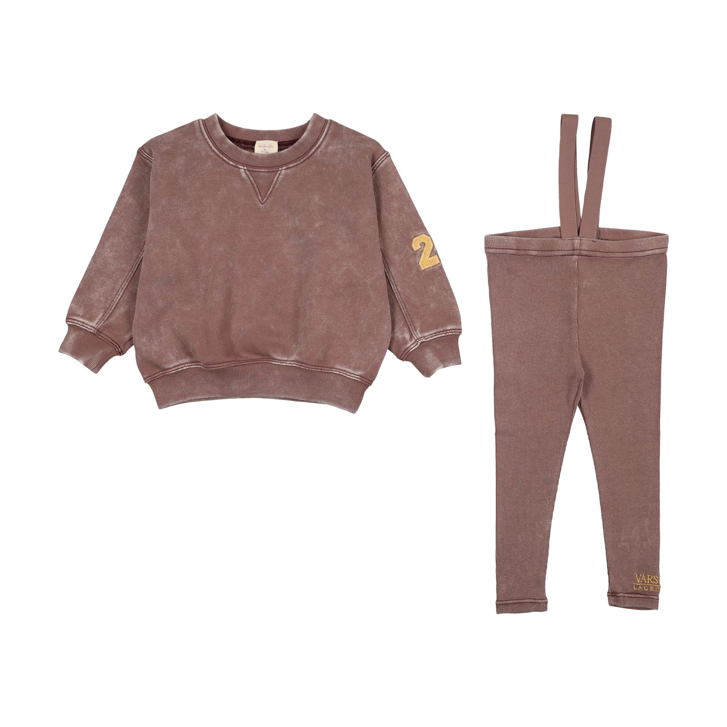 Wash Toddler Suspender Set- Misty Lilac