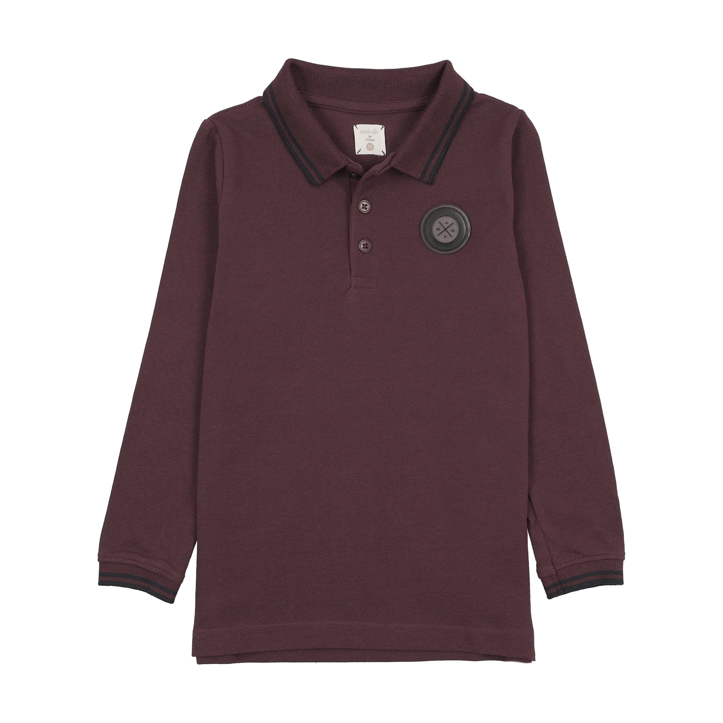 Double Stripe Polo- Deep Burgundy