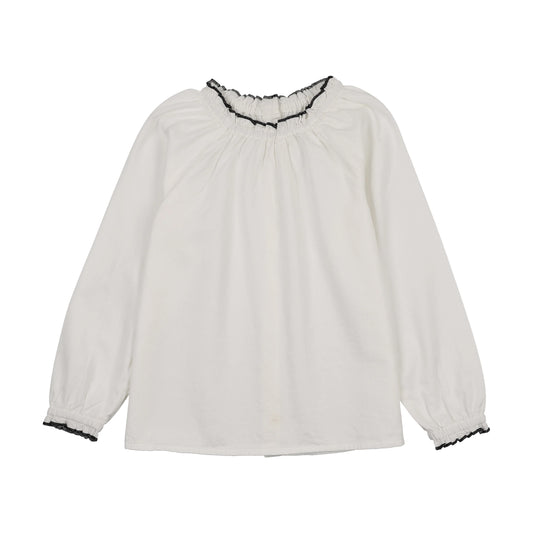 Ruffle Trim Blouse