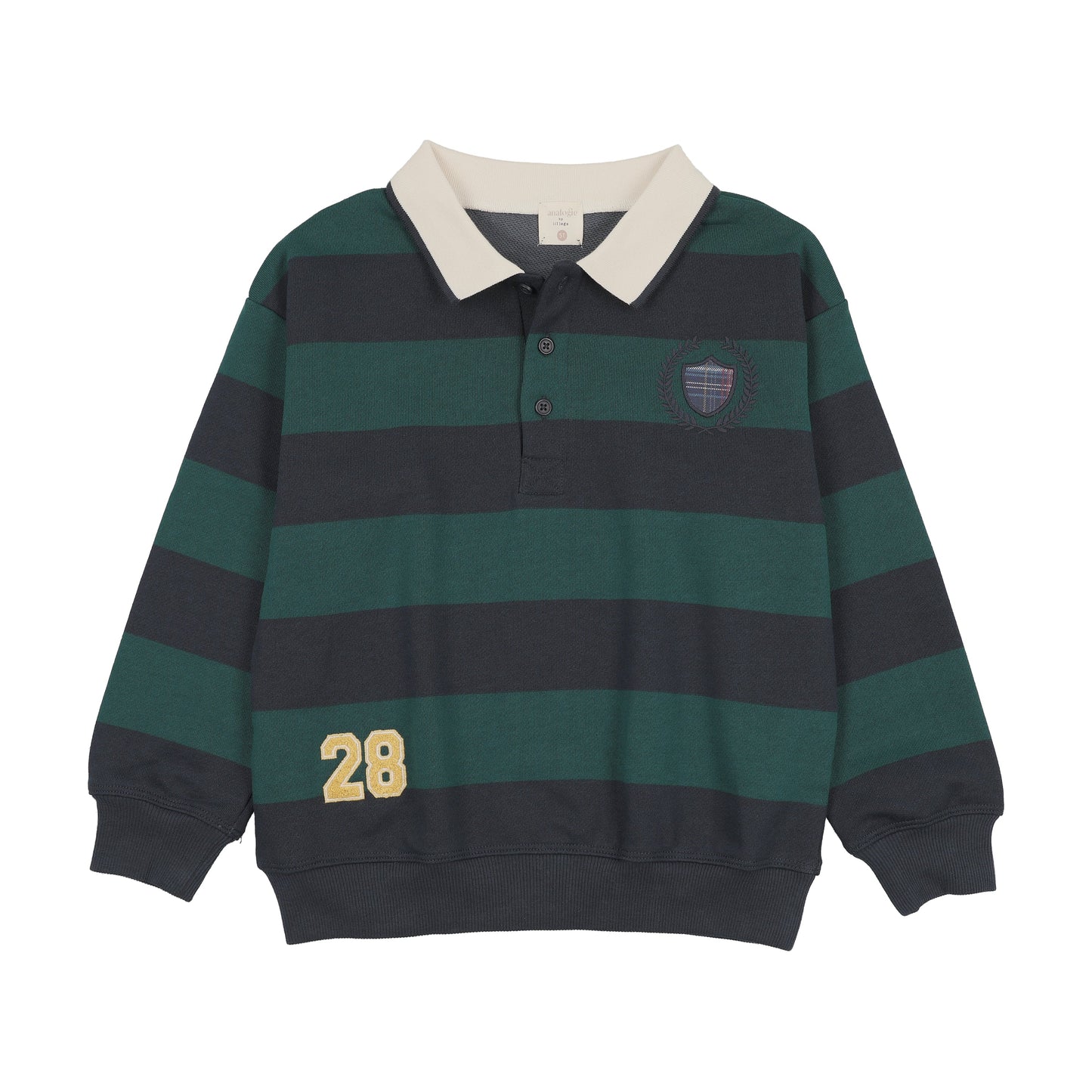 Fan Club Polo Sweatshirt- Varsity/Navy Green