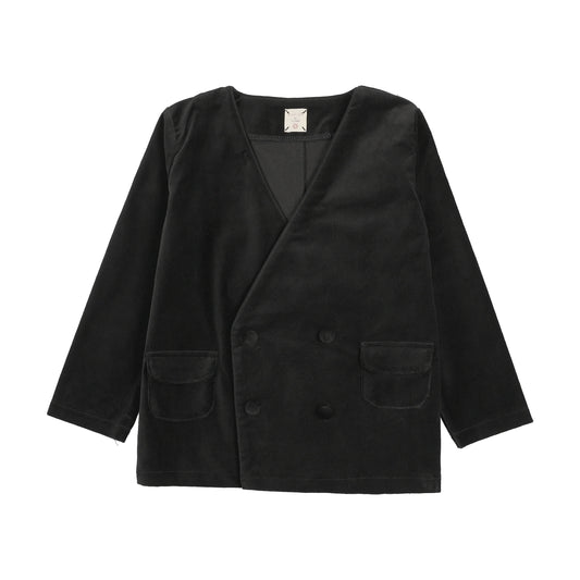 Trim Velvet Blazer