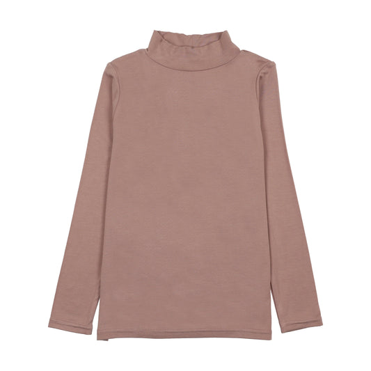 Bamboo Mockneck- Dried Rose
