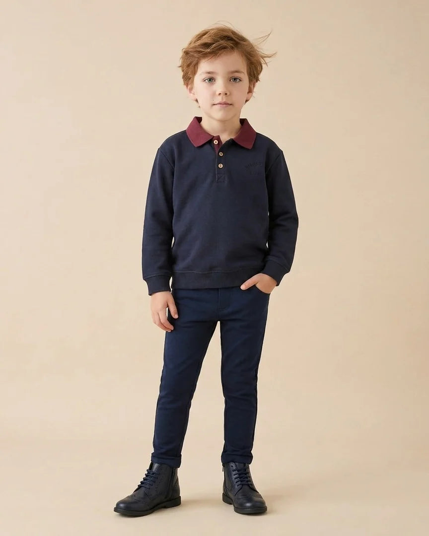 Denim Day Boys Sweatshirt Polo