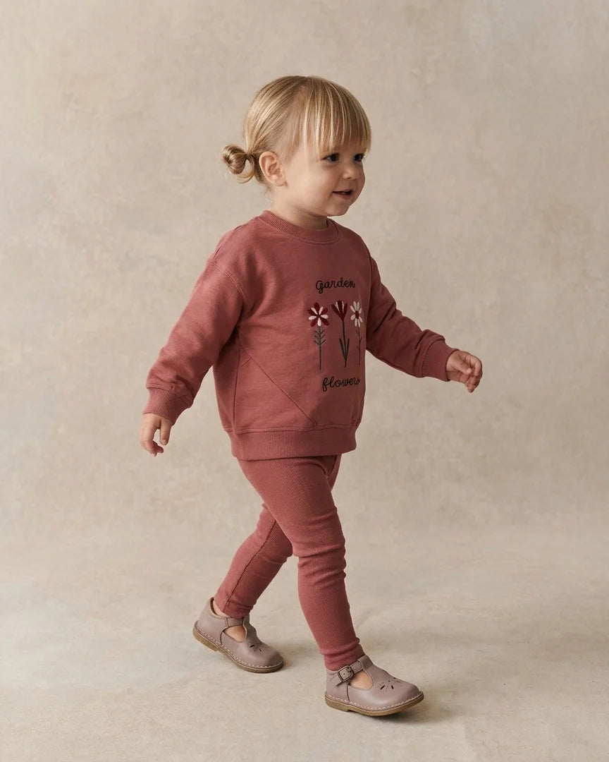 Flower Sweatshirt Set