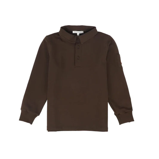 Boy's Pocket Sleeve Polo - Brown
