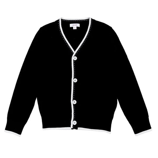 Black Zane Stitch Cardigan