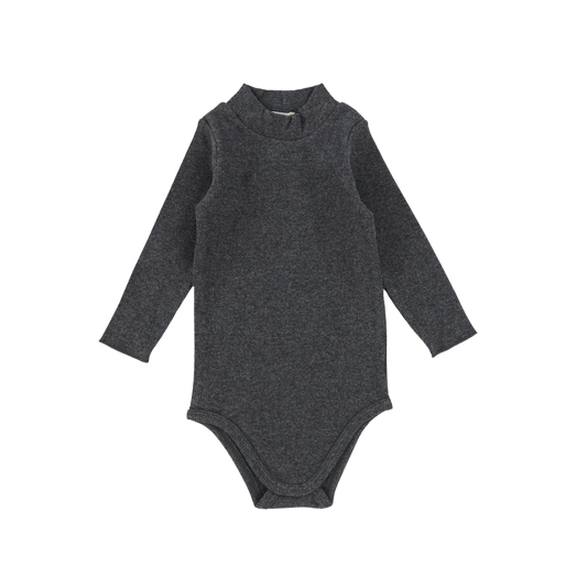 Ribbed Mockneck Onesie Heather Grey