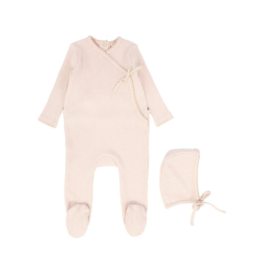 Pink Wrap Stitch Footie