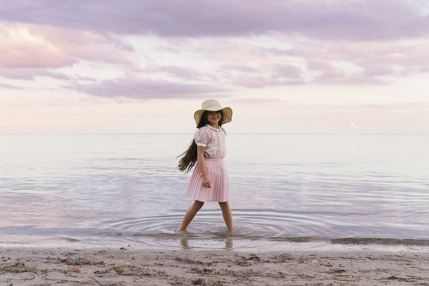Knife Pleated Skirt Bud Pink