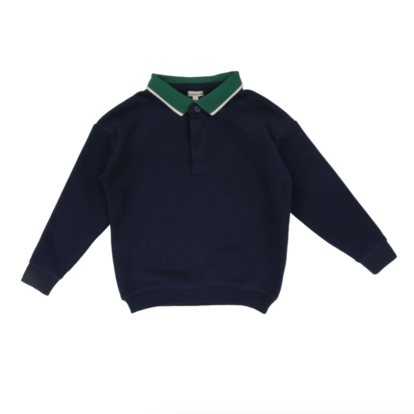 Varsity Sweatshirt Polo - Navy