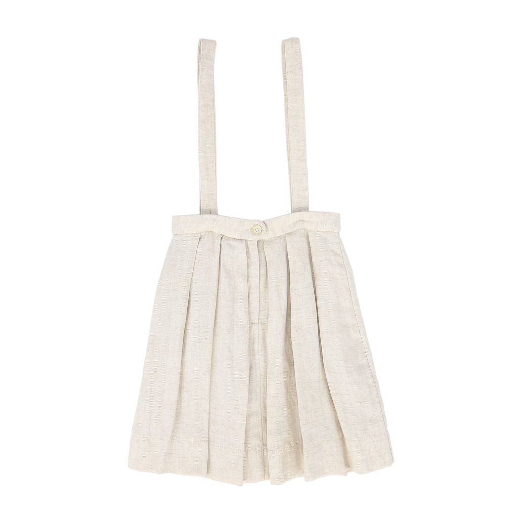 Linen Herringbone Pleated Jumper