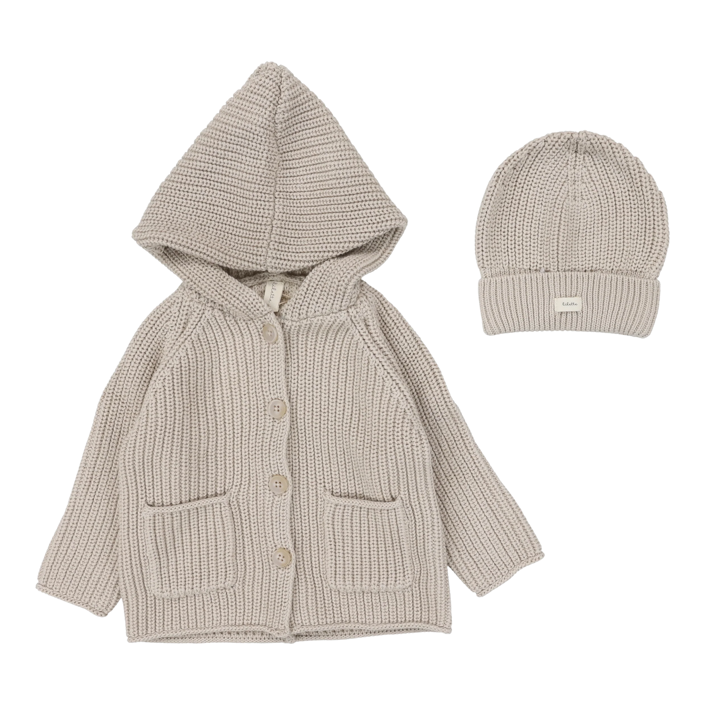 Chunky Cardigan Set Classic NATURAL/TAUPE