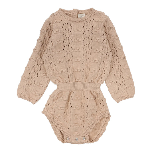 Baby Girl Knit Romper Dusty Pink